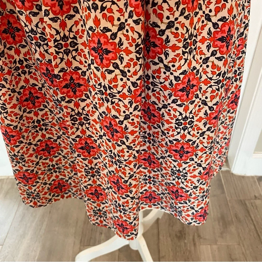 J. Crew silk California Poppy A line sleeveless dress